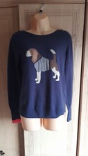 JOULES Woman's BRETON BEAGLE Navy Knitted Jumper UK 8