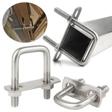 2Sets Iron Square Clamp With Baffle Squa Bolt Durable Pipe U-clamp