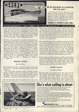 1968 PAPER AD Grebe Yacht