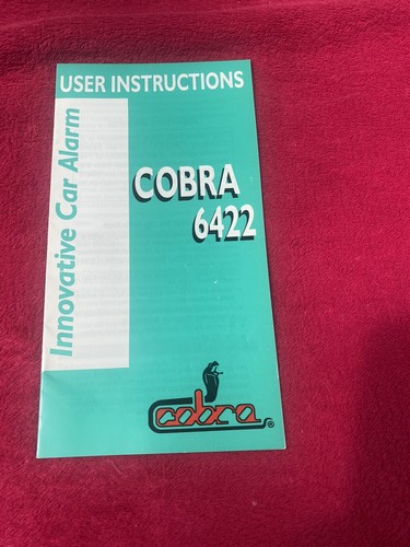 Cobra 6422 car alarm user - 6422,