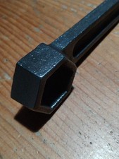 🔥Vintage Cast Iron Hexagonal Crank Handle Lathe Machine Spanner One Inch 1"