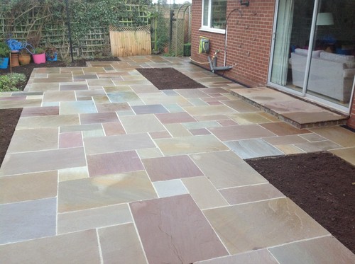 Sandstone paving split packs - split,