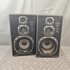 JVC SP-E300 Speakers 3 Way Hi-fi Separate Black 8 Ohm 80W Vintage 80's