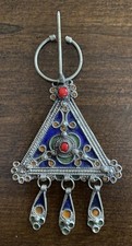 Egyptian Triangular Brooch Vintage Style Pin Costume Accessories Jewellery
