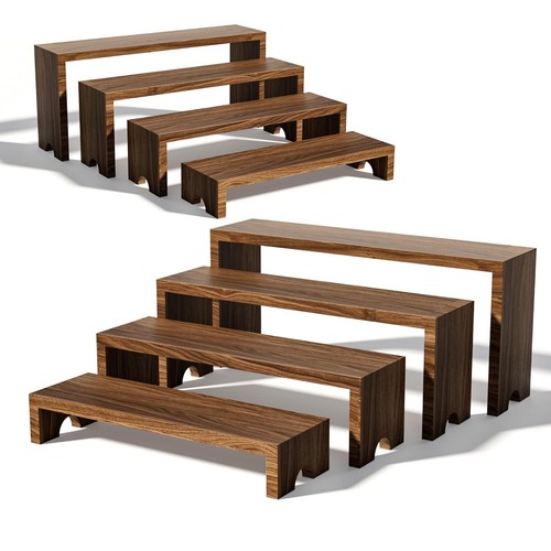 Large wooden tiered riser - tiered,