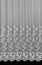 KARA WHITE VOILE CURTAIN Made to Measure Voile -Any Size or Header FREE HEMMING