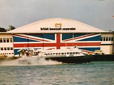 9” Christmas card hovercraft Cowes Isle of Wight Union Jack hanger harbour iow