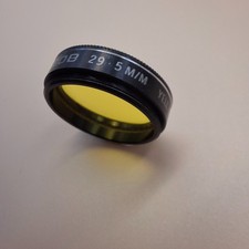 Vintage BDB 29.5mm YELL X2 Threaded Yellow  Filter. (refB)