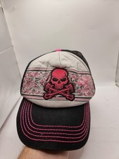 Grave Digger Pink Skull Snapback Trucker Cap Mesh Hat  Monster Jam