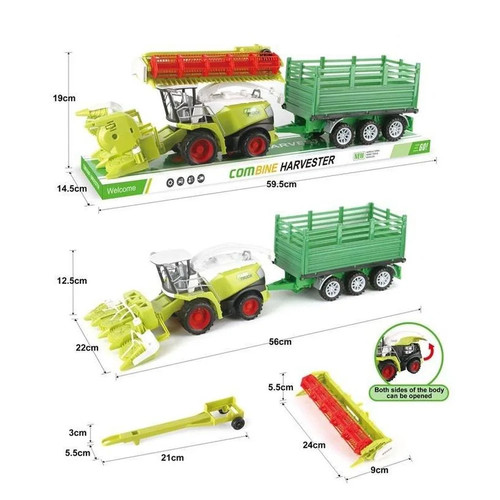 Combine harvester set with - set, hay