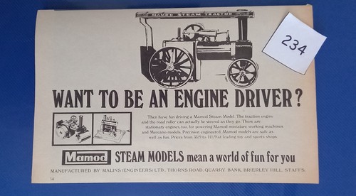 Mamod steam engine advert - steam,