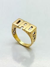 9ct Yellow Solid Gold DAD Signet Ring