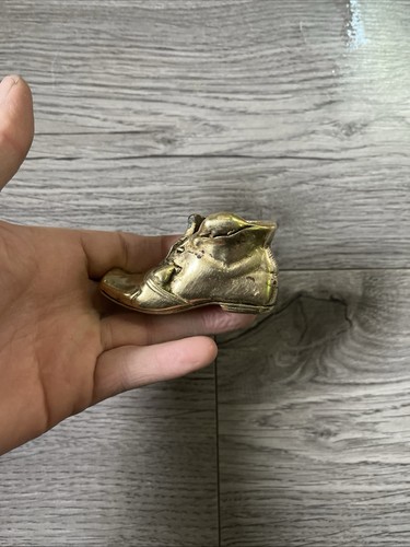 Vintage solid brass shoe - vintage,