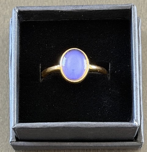 Gold tone oval stone - oval, stainless
