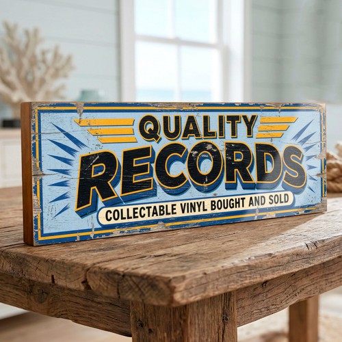Quality records 40cm sign - records,