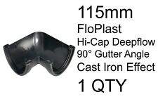 115mm Cast Iron Effect 90 Degree Gutter Angle Deepflow FloPlast RAH1 Hi-Capacity