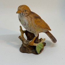Vintage Hand Painted Mistle Thrush Bird Model Figurine