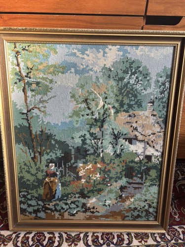 Needlepoint tapestry vintage - needlepoint,