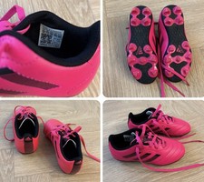 Adidas Pink / Black Football Boots - C11.5 UK Kids / Child - Worn Once Free Post
