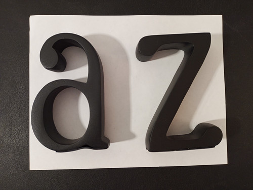 Alphabet letters metal - a, &