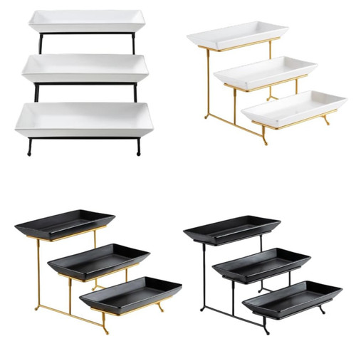 Vencier tier serving - 3-tier, platter