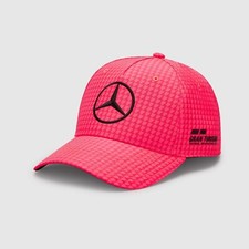Mercedes F1 Formula One Team Men's Cap Lewis Hamilton Neon Pink Houndstooth Hat