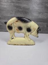 Farm pig cast iron door stop