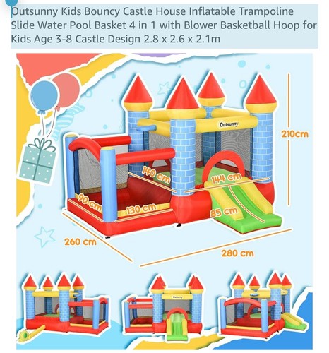 Kids bouncy castle slide - w/,