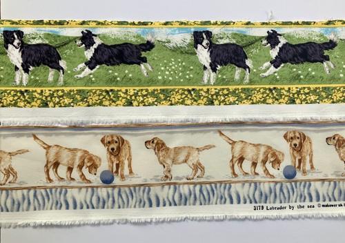 Dog quilting fabric strips - quilting,