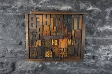 Antique Wooden Printers Letter