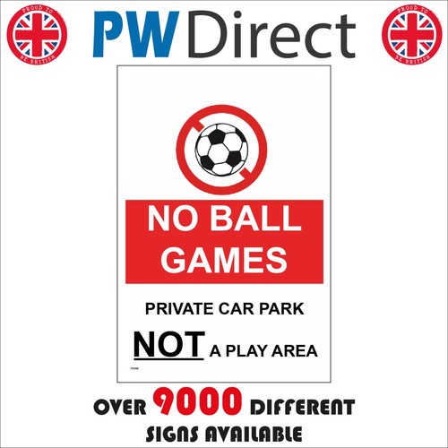 Sign ball games private car - sign,