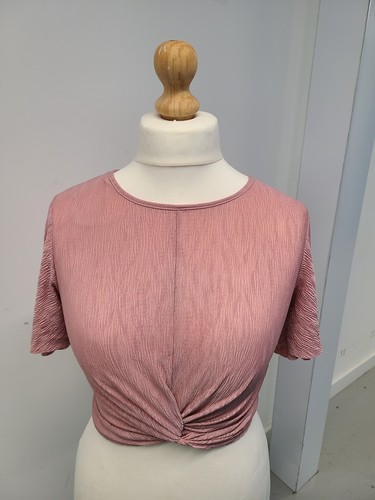 Dusty rose pink flowy crop - dusty,