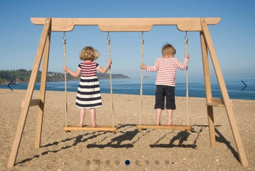 Oak wooden garden swing rhs - oak,