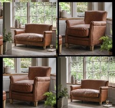 Gallery Mr. Paddington Vintage Brown Leather 2 Seater and Armchair 2pc