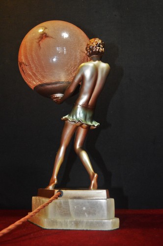Figural lamp art deco - , dancer