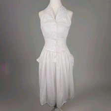 Vintage 80s Boho Dress White