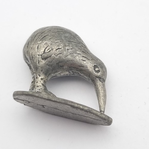 Miniature pewter kiwi bird - pewter,