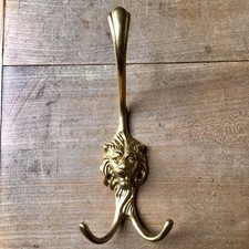 Lion Brass Triple Coat Hook