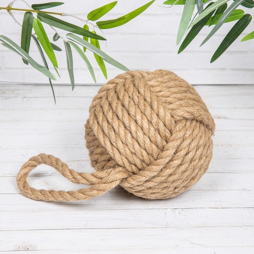 Rope knot door stop natural - door,