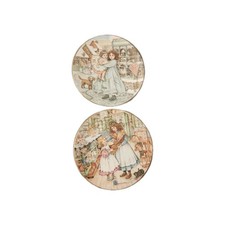 NSPCC Christmas Plates 1987 Love & 1990 A Gift of Love Set of 2 Compton