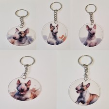 English bull terrier keyring - english,