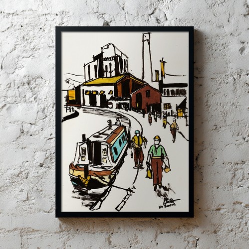 Original narrowboat art - original,