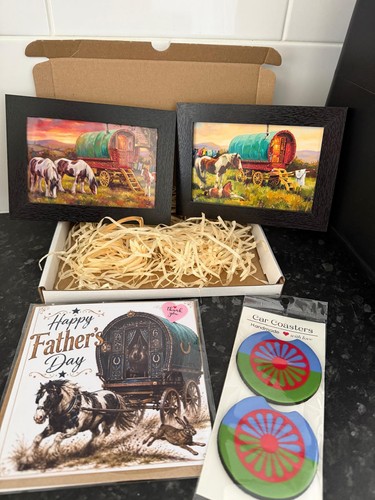 Gypsy wagon and horse - 2x,