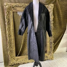 Vintage Black Leather Trench