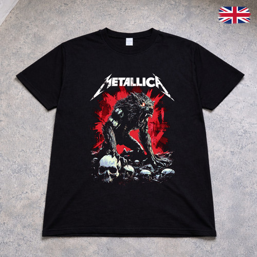 Metallica band shirt wolf - t,