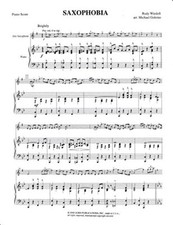 SAXOPHOBIA FOR ALTO SAXOPHONE AND PIANO By Rudy Wiedoeft **BRAND NEW**