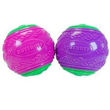 Pack of 2. Extra Large XL Squeaky Dog Ball 9cm RuffRuff.