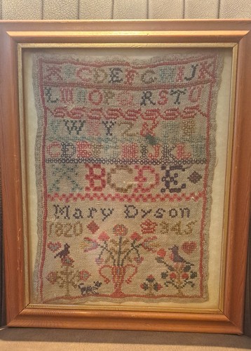 Antique georgian cross stitch - cross,