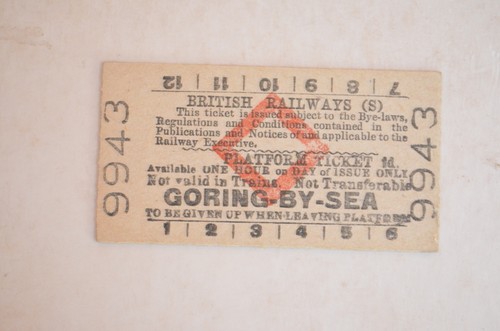 Railway platform ticket - ticket, (s)