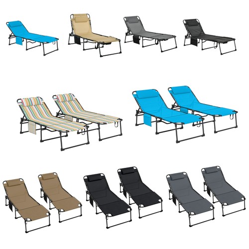 Outsunny folding chaise - outsunny,
